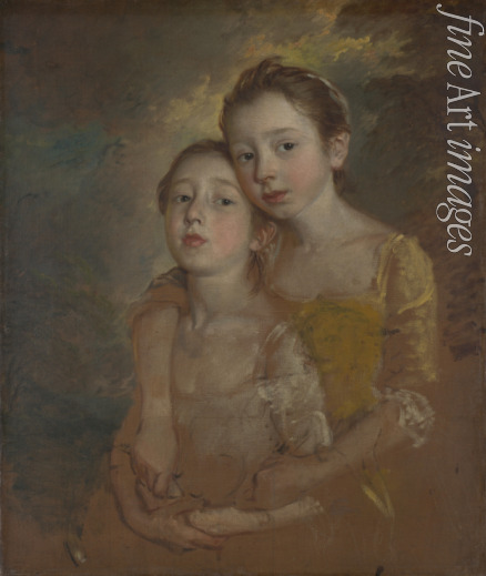 Gainsborough Thomas - Die Töchter des Malers mit Katze