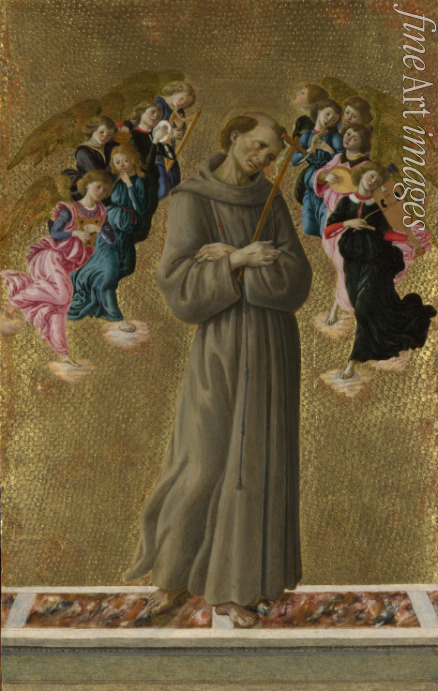Botticelli Sandro - Heiliger Franziskus mit Engeln