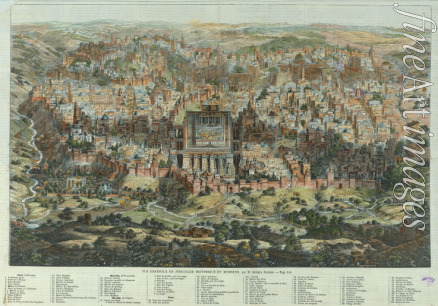 Eltzner Adolf - The Jerusalem Map (Vue générale de Jérusalem historique et moderne)