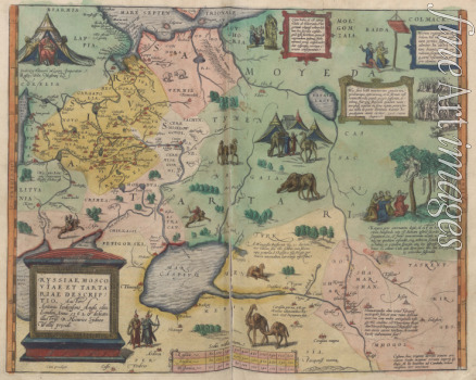 Ortelius Abraham - Karte von Russland (Aus: Theatrum Orbis Terrarum)