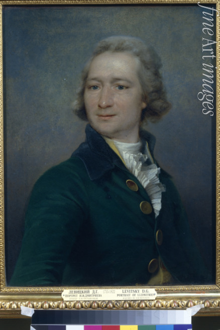 Lewizki Dmitri Grigoriewitsch - Porträt von Dichter Iwan Iwanowitsch Dmitriew (1760-1837)