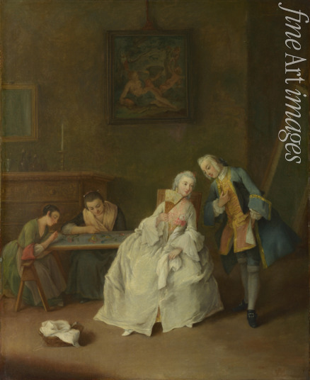 Longhi Pietro - A Lady receiving a Cavalier