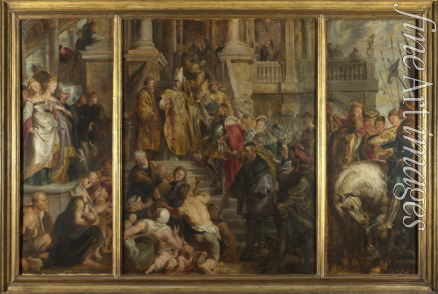 Rubens Pieter Paul - Bavo wird zum Mönch eingekleidet. Entwurf für den Altar der Kathedrale St. Bavo in Gent
