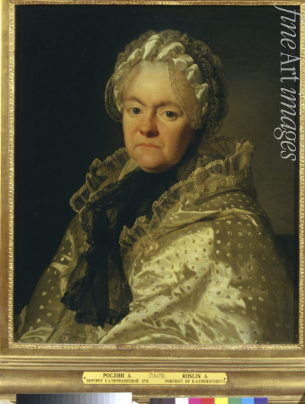 Roslin Alexander - Porträt von Gräfin Ekaterina Andreiewna Tschernyschewa, geb. Uschakowa (1715-1779)