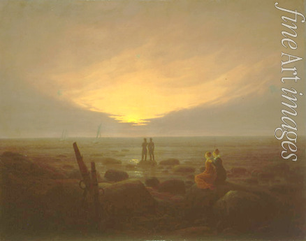 Friedrich Caspar David - Moonrise over the Sea