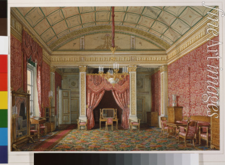 Hau Eduard - Interiors of the Winter Palace. The First Reserved Apartment. The Bedroom of Grand Princess Maria Nikolayevna