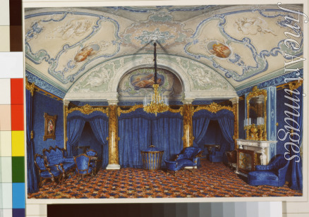 Hau Eduard - Interiors of the Winter Palace. The Fourth Reserved Apartment. A Bedroom