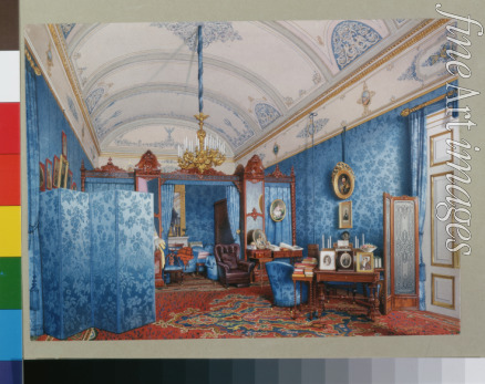 Premazzi Ludwig (Luigi) - Interiors of the Winter Palace. The Dressing Room of Empress Maria Alexandrovna
