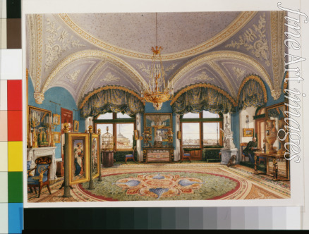 Ukhtomsky Konstantin Andreyevich - Interiors of the Winter Palace. The Corner Drawing Room of Emperor Nicholas I