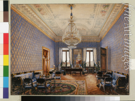 Ukhtomsky Konstantin Andreyevich - Interiors of the Winter Palace. The Drawing-Room of Grand Princess Maria Nikolayevna