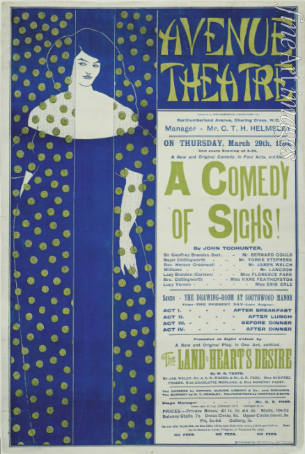 Beardsley Aubrey - Avenue Theater, A Comedy of Sighs! (Plakat)