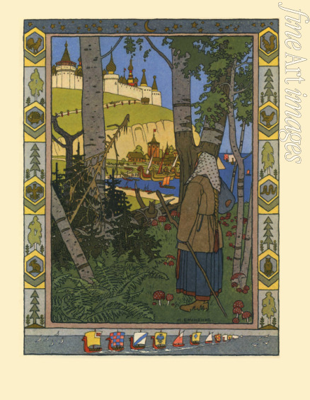 Bilibin Ivan Yakovlevich - Illustration for the Fairy tale The Feather of Finist the Falcon