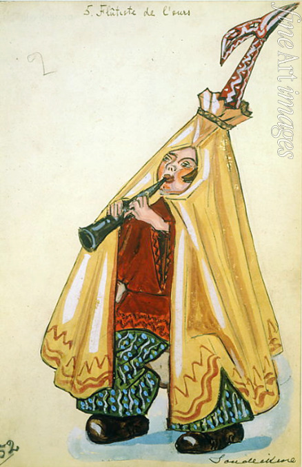Sudeykin Sergei Yurievich - Costume design for the ballet Petrushka by I. Stravinsky