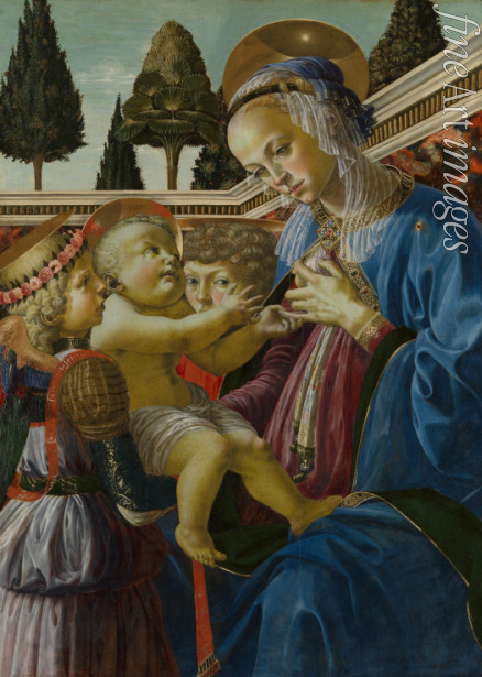 Verrocchio Andrea del - Madonna mit Kind und zwei Engeln
