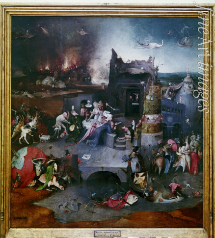 Bosch Hieronymus - Die Versuchung des heiligen Antonius (Triptychon, Mittelteil)
