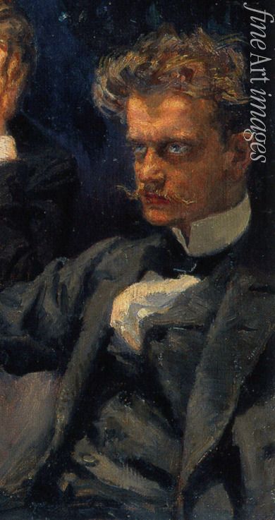 Gallen-Kallela Akseli - The Symposium, (Detail: Jean Sibelius)