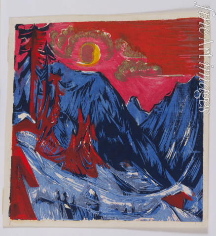 Kirchner Ernst Ludwig - Winter Moonlit Night