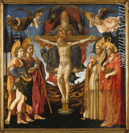 Lippi Fra Filippo - Die heilige Dreifaltigkeit (Altarbild der Santa Trinità von Pistoia)