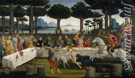 Botticelli Sandro - Das Gastmahl des Nastagio degli Onesti (Dritte Episode)