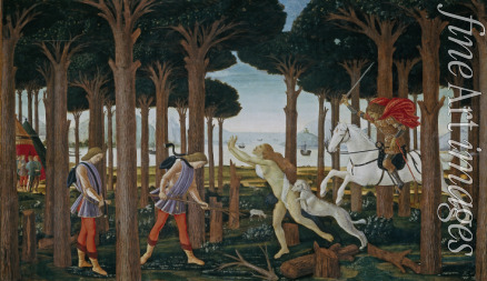 Botticelli Sandro - Das Gastmahl des Nastagio degli Onesti (Erste Episode)