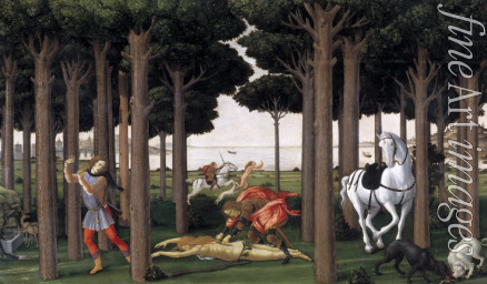 Botticelli Sandro - Das Gastmahl des Nastagio degli Onesti (Zweite Episode)