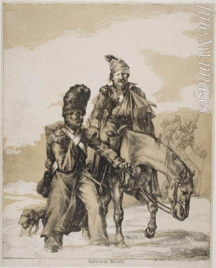 Géricault Théodore - Napoléons Rückzug aus Russland