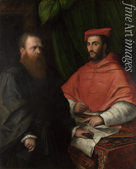 Girolamo da Carpi (Girolamo Sellari) - Cardinal Ippolito de' Medici and Monsignor Mario Bracci