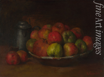 Courbet Gustave - Stilleben mit Äpfel und Granarapfel