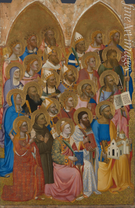 Jacopo di Cione - Anbetende Heilige (Aus: San Pier Maggiore Altarbild)