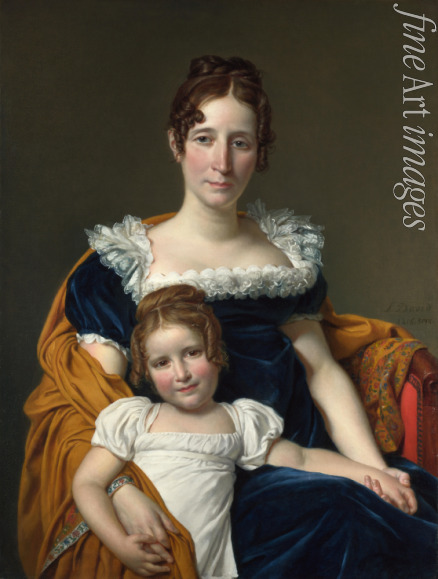 David Jacques Louis - Portrait of the Comtesse Vilain XIIII and her Daughter