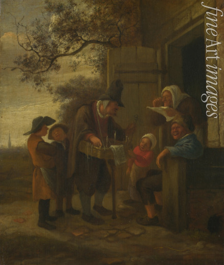 Steen Jan Havicksz - A Pedlar selling Spectacles outside a Cottage