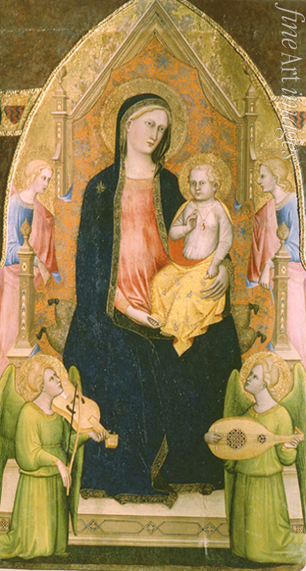 Cristiani Giovanni di Bartolomeo - The Virgin and Child enthroned with attendant Angels