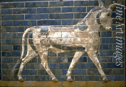 Assyrische Kunst - Das Ischtar-Tor von Babylon. Basrelief von Stier