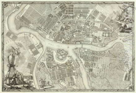 Russian Master - Map of Petersburg (Book to the 50th anniversary of the founding of St. Petersburg)