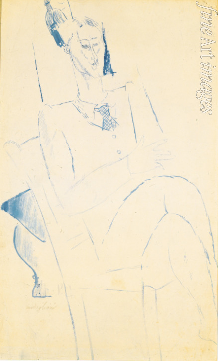 Modigliani Amedeo - Porträt von Jean Cocteau