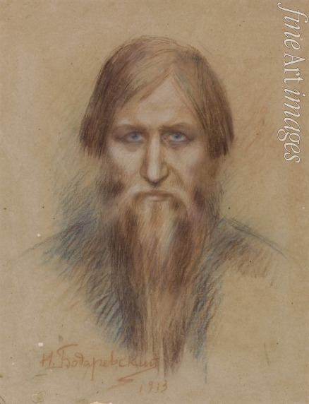 Bodarewski Nikolai Kornilowitsch - Porträt von Grigori Jefimowitsch Rasputin (1869-1916)