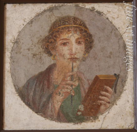 Master of Herculaneum - A young woman with book and stylus (So-called Sappho)