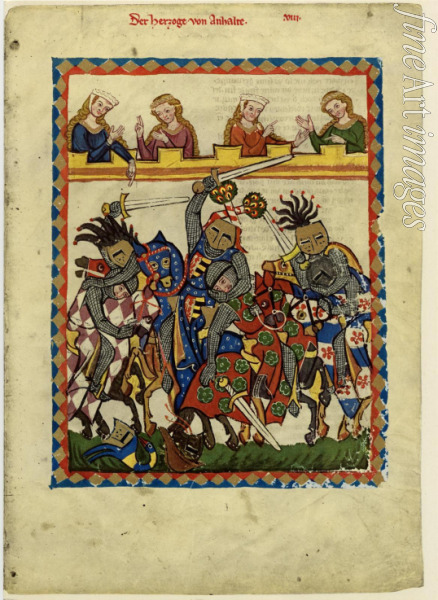 Unbekannter Künstler - Heinrich I., Fürst von Anhalt (Darstellung im Codex Manesse)