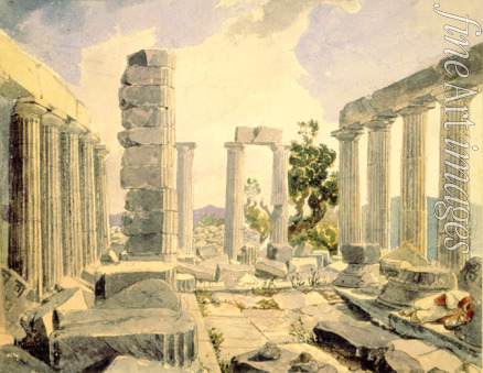 Briullov Karl Pavlovich - The temple of Apollo Epicurios at Phigalia