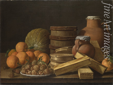 Meléndez Luis Egidio - Stilleben mit Orangen und Walnüssen