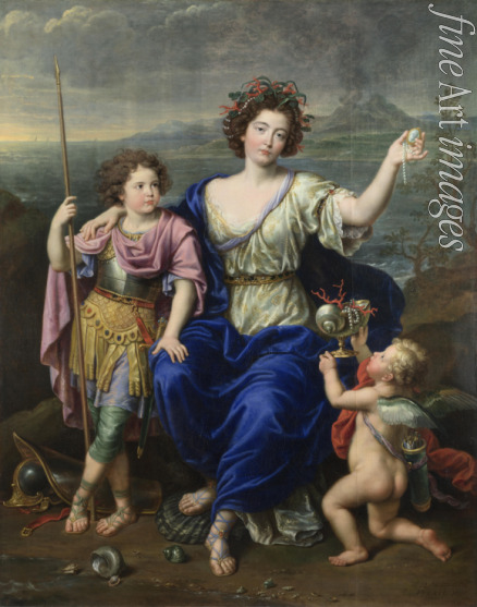 Mignard Pierre - Die Marquise de Seignelay und zwei ihre Söhne