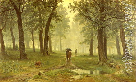 Shishkin Ivan Ivanovich - Rain in an oak forest