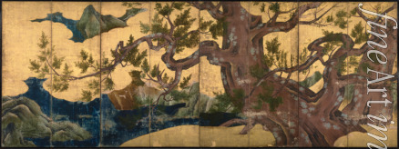 Eitoku Kano - Cypress Tree (Eight folded screen)