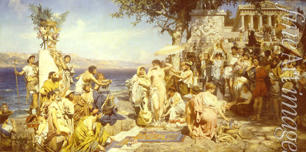 Siemiradzki Henryk - Phryne auf dem Poseidons Fest in Eleusis