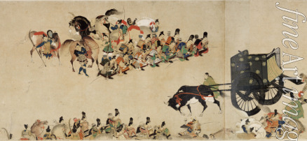 Unbekannter Künstler - Illustriertes Epos Heiji Bürgerkrieg (Kaiserlicher Besuch bei Rokuhara) Rollbild 4