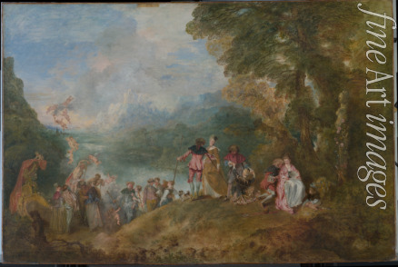 Watteau Jean Antoine - Pilgrimage to Cythera (Embarkation for Cythera)