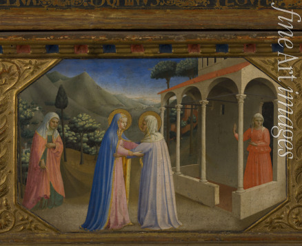 Angelico Fra Giovanni da Fiesole - The Visitation (The Annunciation retable with 5 Predella scenes)