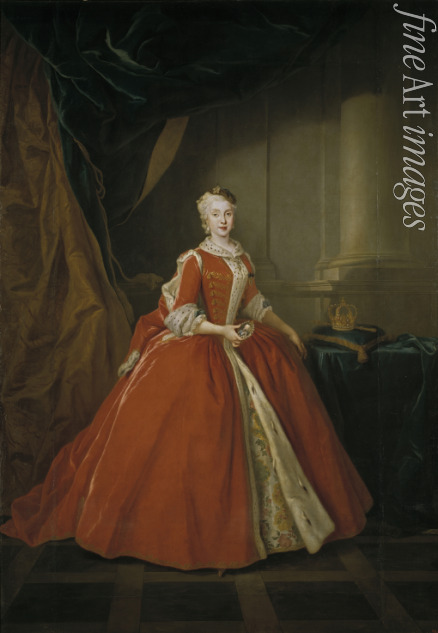 Silvestre Louis de - Portrait of the Princess Maria Amalia of Saxony (1724-1760) in Polish costume