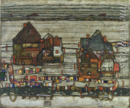Schiele Egon - Houses With Washing Lines