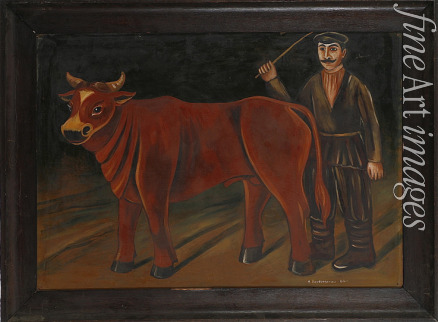 Pirosmani Niko - Farmer with Bull